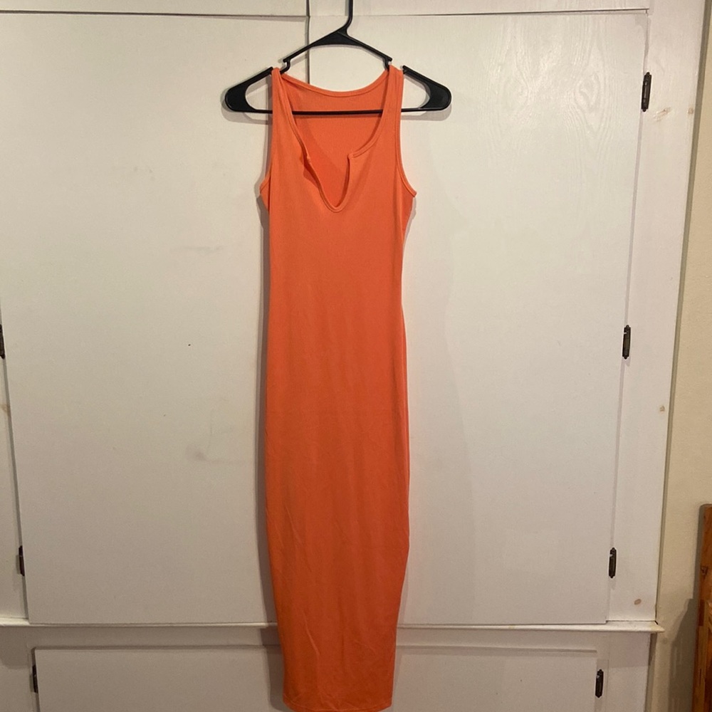 Orange maxi dress